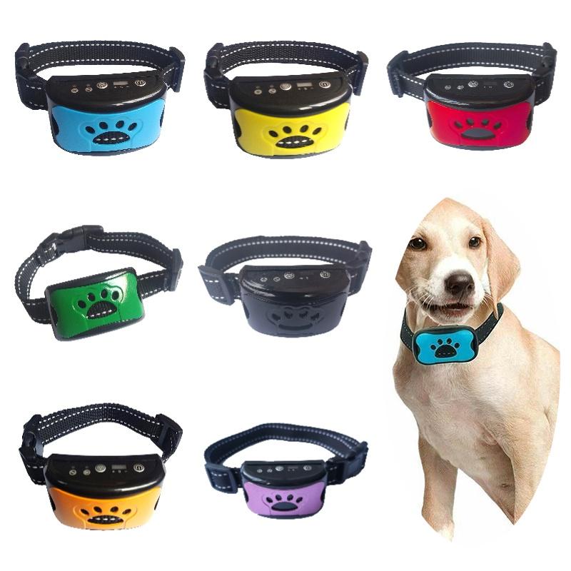 Dog Bark Anti Training Collar Sound Vibrate Automatic Stop Rechargeable Barking