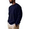 Herren Lockere Passform Rundhals Sweatshirt T-Shirt, Farbe Vielseitiges Lässiges Oberteil für den Arbeitsweg