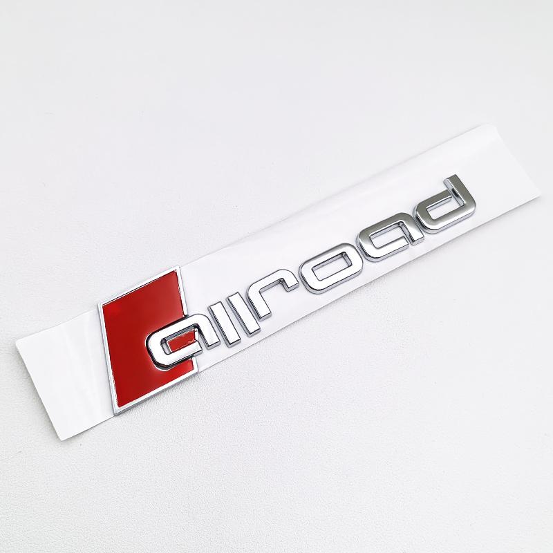 3D ABS Chrom Schwarz Logo Allroad Emblem Buchstaben Auto Kofferraum Abzeichen Für Audi A4 B8 B9 A6 C5 C7 C8 Allroad Aufkleber Auto Zubehör