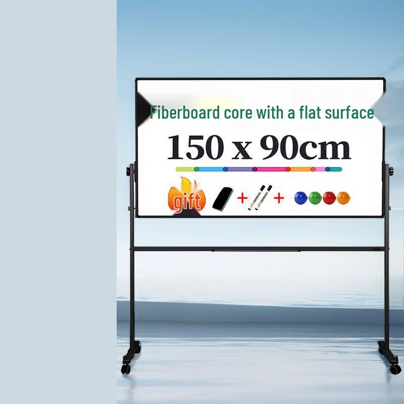 Deli Reversible Magnetic Whiteboard with H-Frame Stand
