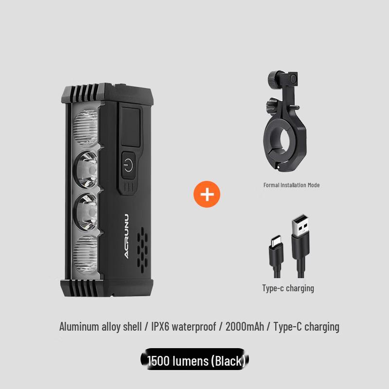 

Lishi Aluminum Alloy Smart Digital Display Bike Light