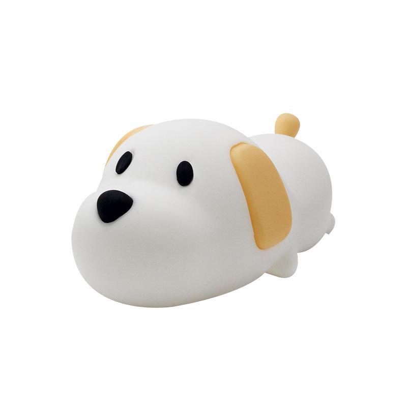 Adorable Silicone Dog Night Light - Tap Control, Soft & Eye-Friendly, Seven-Color Bedroom & Desk Lamp