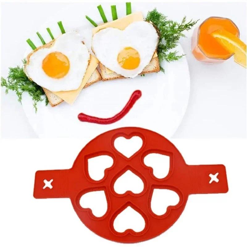 1Pcs Nonstick Pancake Molds Ring Silicone Fried Egg Mould Reusable Pancake Maker Egg Ring Kitchen Cooking Baking Tools