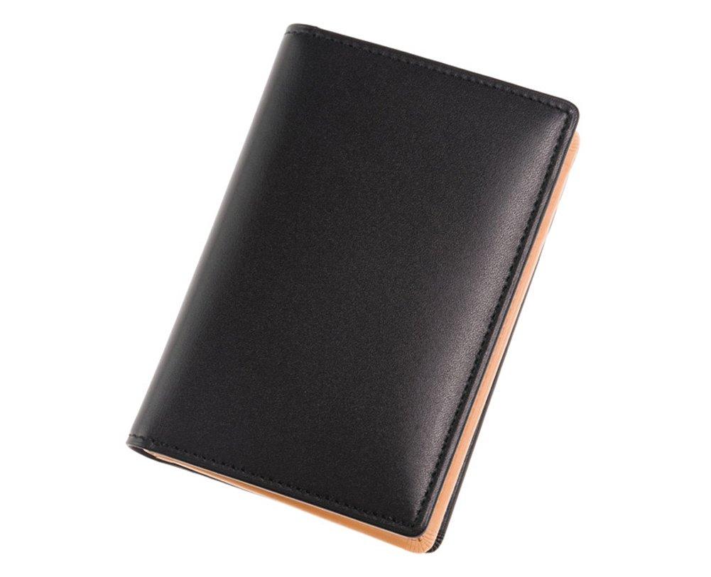 

Card case with tongue out of 12 leather 8258 [Cypris] Shirasagi (black)