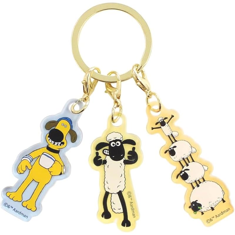 

Tease Factory shaun the sheep 3 charm keychain yellow HS-5546287YE