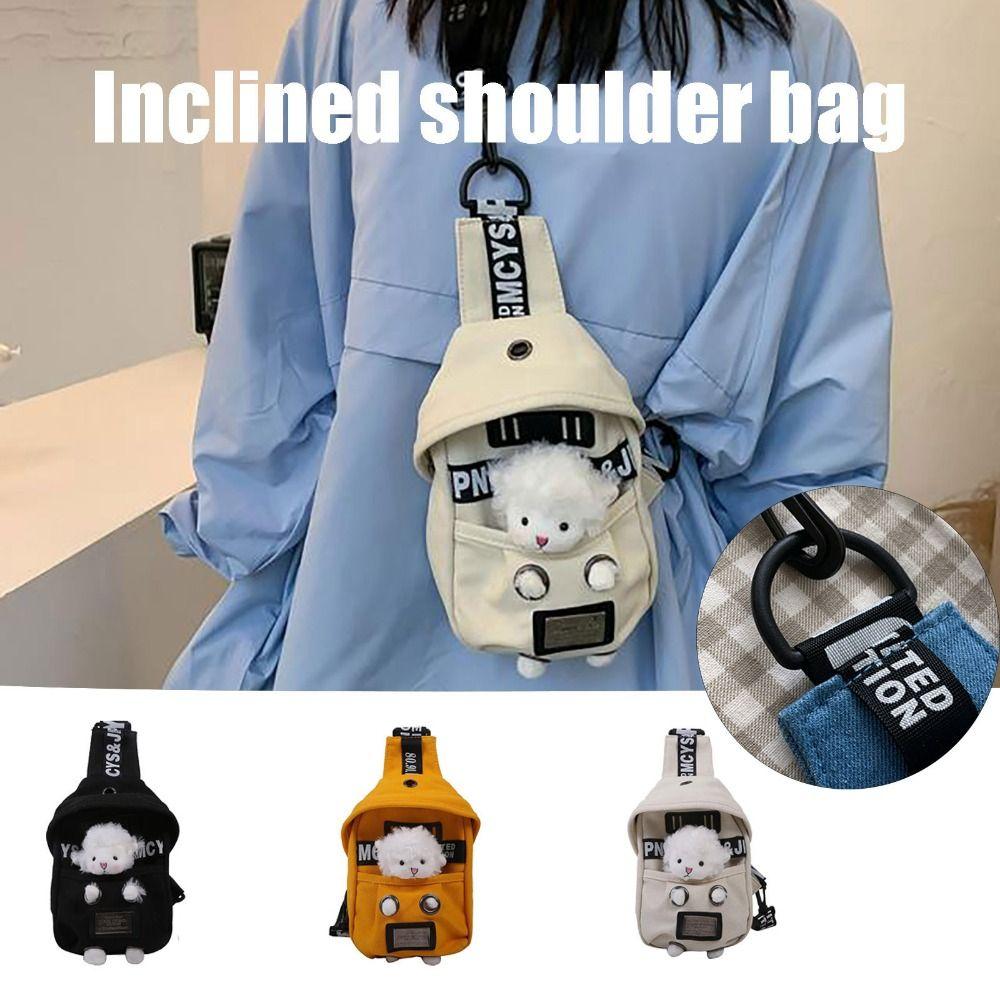 

Женская повседневная сумка с принтом букв внутри нагрудной сумки Сумки через плечо Холщовая сумка