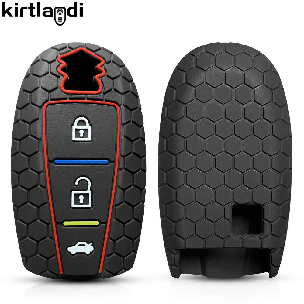 Silicone Key Cover Remote Car Key Case for SUZUKI Grand Vitara 2021 Swift Sport SX4 S-CORSS 2 Button Car Accesories Holder