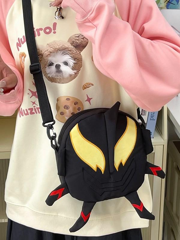 

Dark Cartoon Abstract Fat Cat Crossbody Phone Bag - Unisex чорний