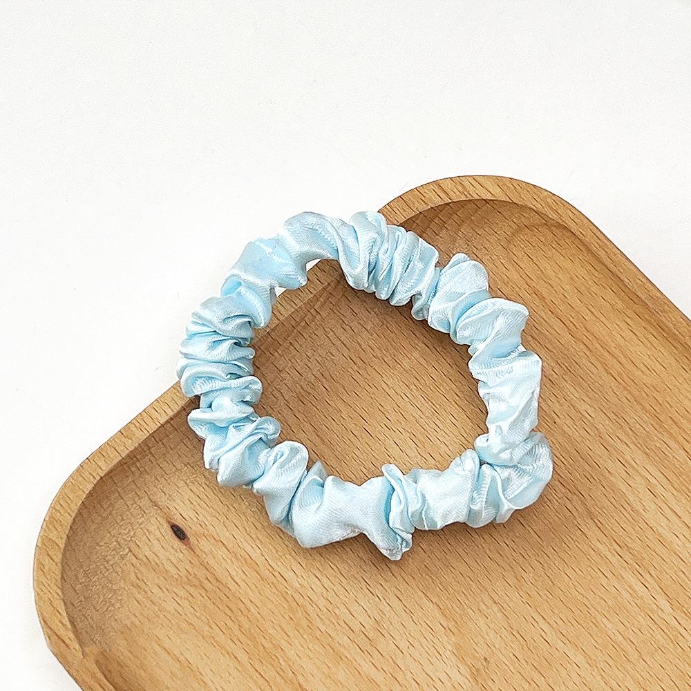 Korean Pleated Satin Hair Ring - Fashionable Elastic Headband for Ponytails