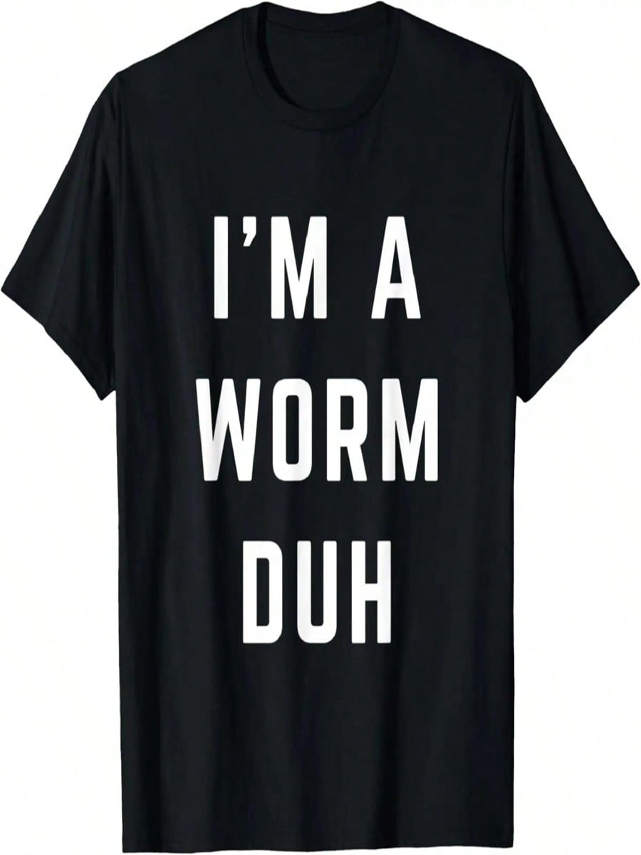 I m A Worm Duh Easy Halloween Costume T-Shirt S разноцветный