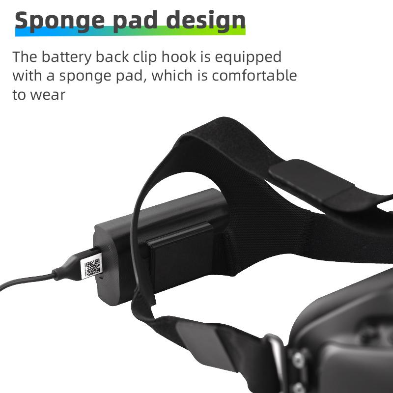 Battery Holder Bracket for DJI Avata/FPV Combo Goggles V2/2 Drone Head Strap Battery Storage Case Back Clip for Flying Glasses