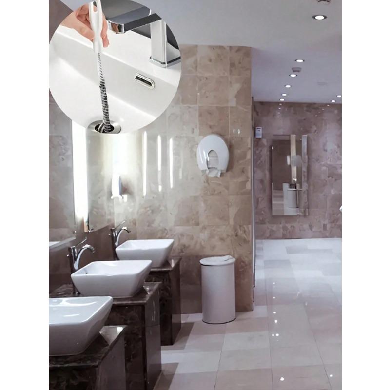 Drain Cleaning Tool Set (With Storage Hook), Includes Flexible Drain Remover And Brush