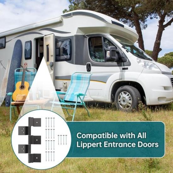 Entry Door Replacement Hinge Kit, Camper Door Hinge for 5th Wheel Travel Trailer