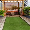 Synthetic Artificial Grass Set of 10 Slabs Tiles 30 x 30 cm Comfort Thickness 3 cm Interlocking Green