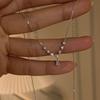 2026 Exquisite Sparkling Luxury Water Drop Necklace - Lightweight Niche Clavicle Chain Gift for Girlfriend