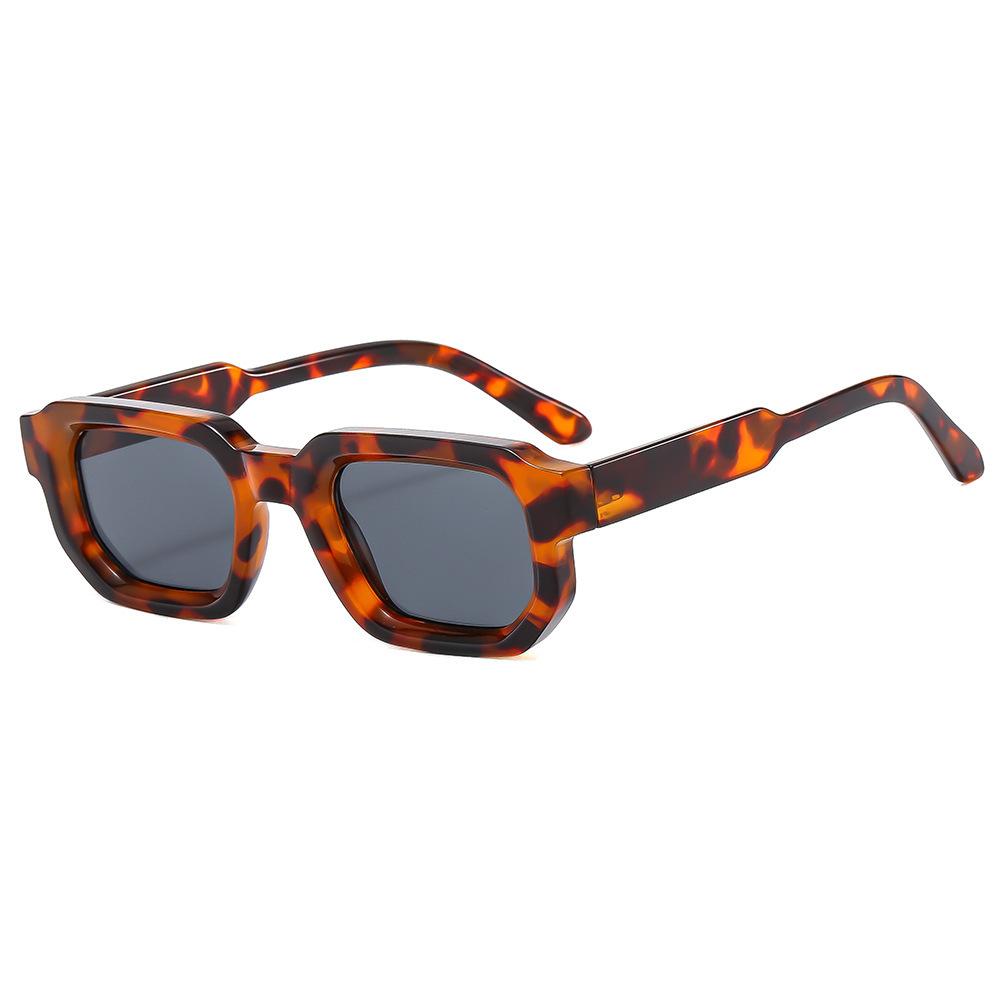 Box sunglasses, European and American retro square thickened small frame fashion sunglasses women's Sunglasses