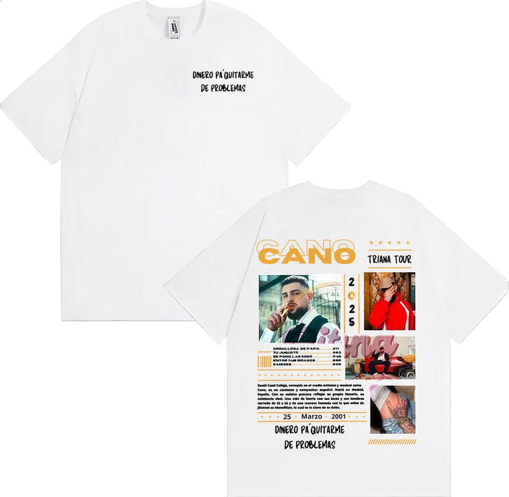 Rapper Cano Triana Tour Album 2025 Print Tee Shirt Men Casual Cotton Short Sleeve T-shirt Male Summer Tops High Quality T Shirt