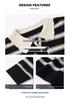 Autumn 2025 Wool Knitwear: Elegant Striped Lapel for Middle-Aged Women
