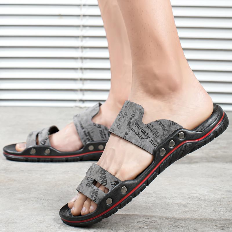 Men Slippers Gladiator Sandals Outdoor Summer Roman Sandals Open Toe Beach Shoes Plus Size