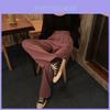 Pantaloni Eleganti a Vita Alta in Colori Uniformi per un Comfort Casual a Gamba Larga