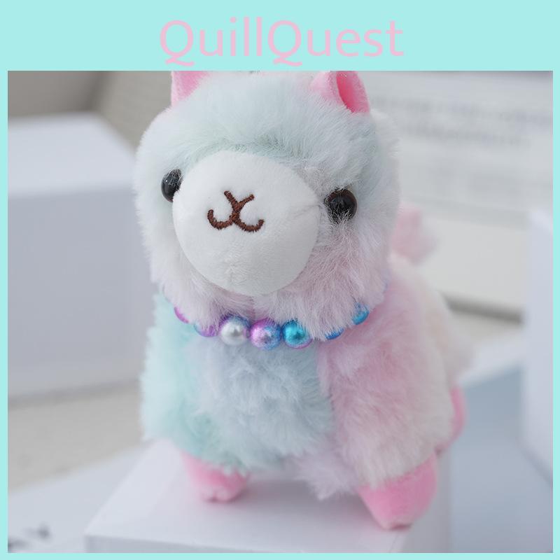 Cute Vibrant Llama Plush Keychain Soft Animal Toy For Backpacks And Gifts