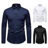 Autumn Men'S Embroidered Design Long-Sleeved Shirt European Size Men'S Casual Loose Long-Sleeved Shirt