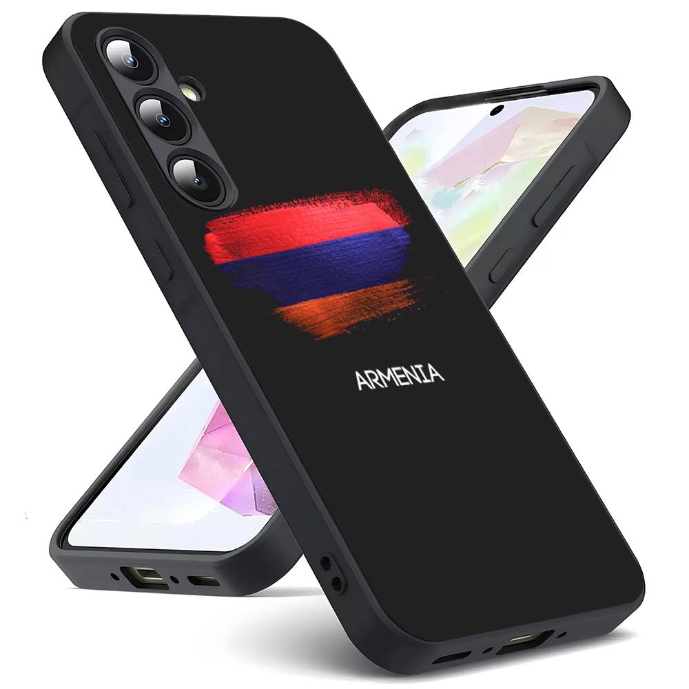Armenia Albania Russia Flag Emblem Luxury Black Phone Case For Samsung Galaxy S23 S24 S25 Ultra S22 Plus S21