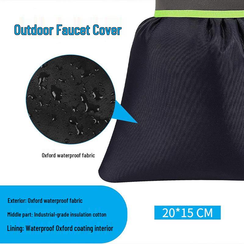 Outdoor Faucet Freeze Protection Cover - 420D Oxford Cloth Insulated Sleeve