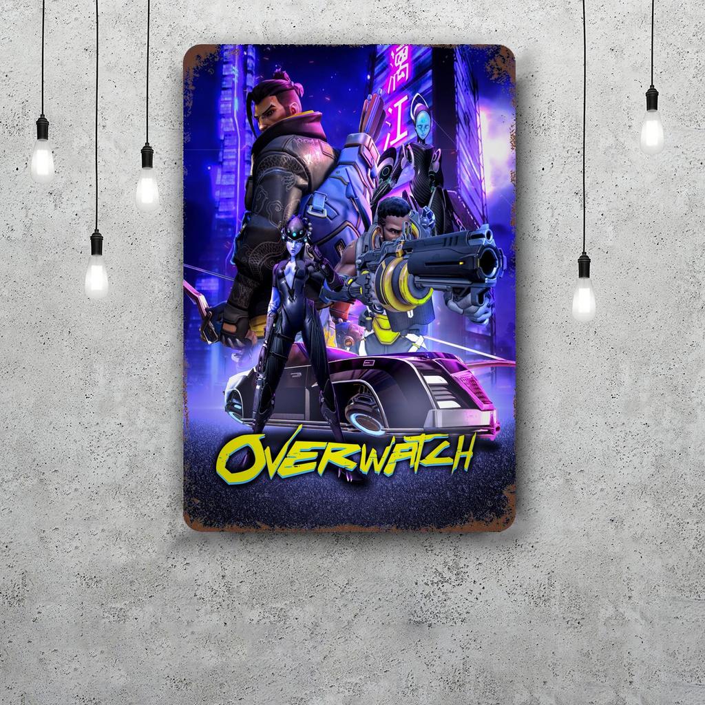 Overwatch Classic Poster Rusty Metal Plaque Retro Decorative Plate Bar Man Cave Garage Club Metal Sign Wall Decoration