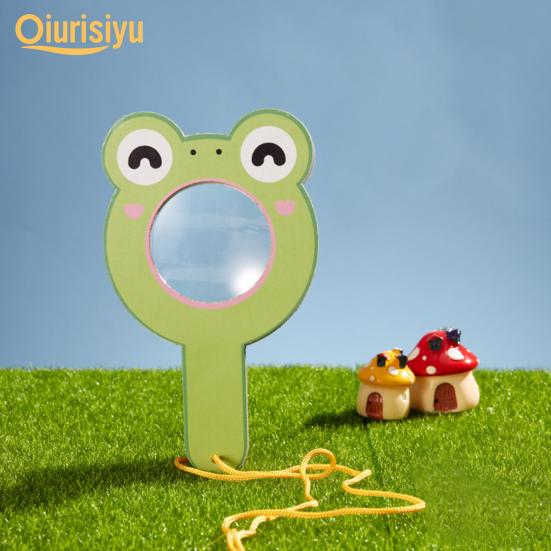 1 Set Practical Easy to Install Cooperation Lightweight Frog Shape Magnifier Educational Toy Kid Supply Kids Magnifier