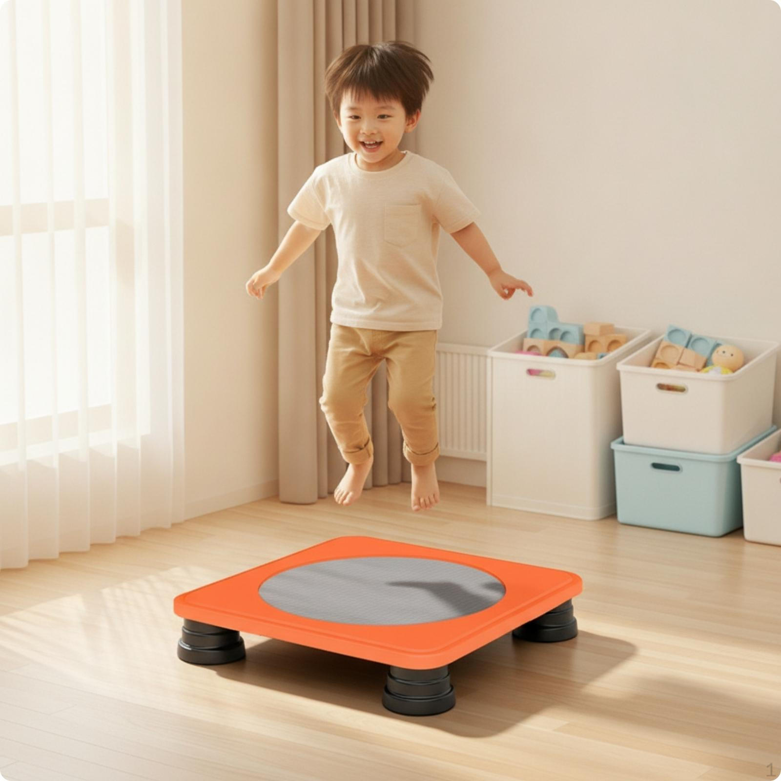 Foldable Trampoline Vibration-Reducing Balance Training Jumping