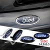 BBAA3 Ford ABS 145mm Car Front Head Hood Bonnet Logo Rear Ford Blue Badge For Mondeo Focus Fusion MK2 MK4 F150 F250 Car Emblem