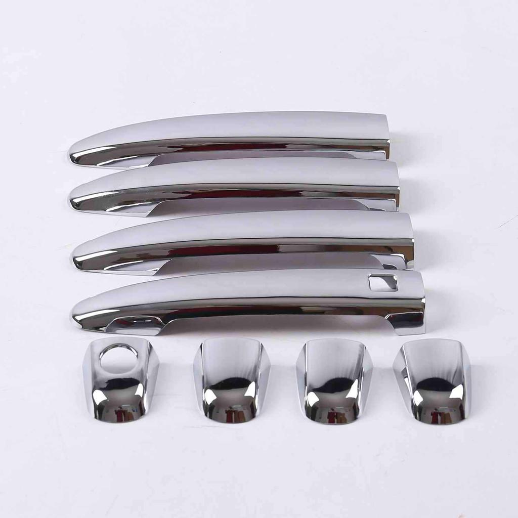 Carbon Fiber Pattern Door Handle Stickers for 2003-2008 Toyota WISH - Bright Black Door Bowl Decoration