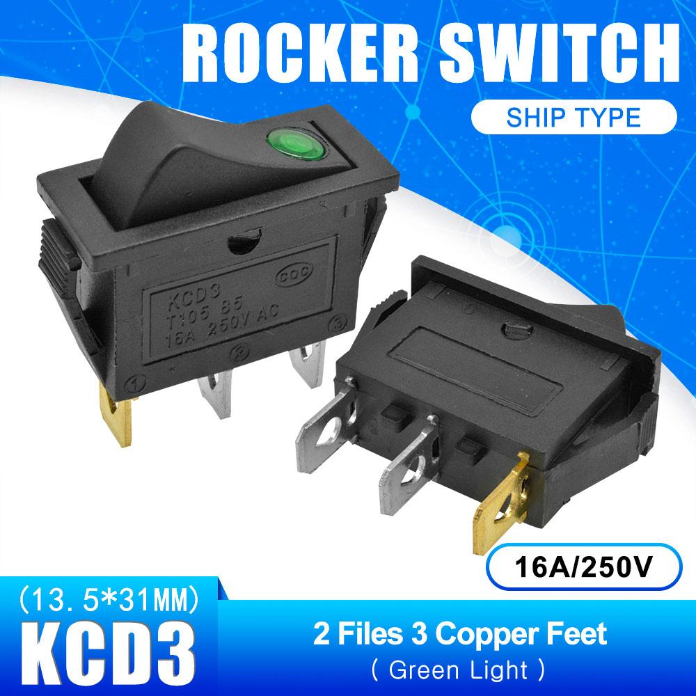 KCD3 Rocker Switch ON-OFF 2 3 Position 2 3 pin 3Pin 2Pin Electrical Equipment Light Power Switch 16A/250V 15A/250V AC Waterproof