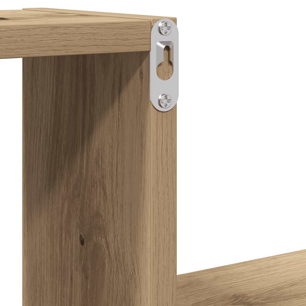 Wandregal 2 Stück Vintage Holzmaserung 100x15x20 cm