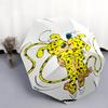 Marsupilami pattern, automatic folding umbrella, portable and foldable design, 8 ribs, a Christmas or birthday gift.