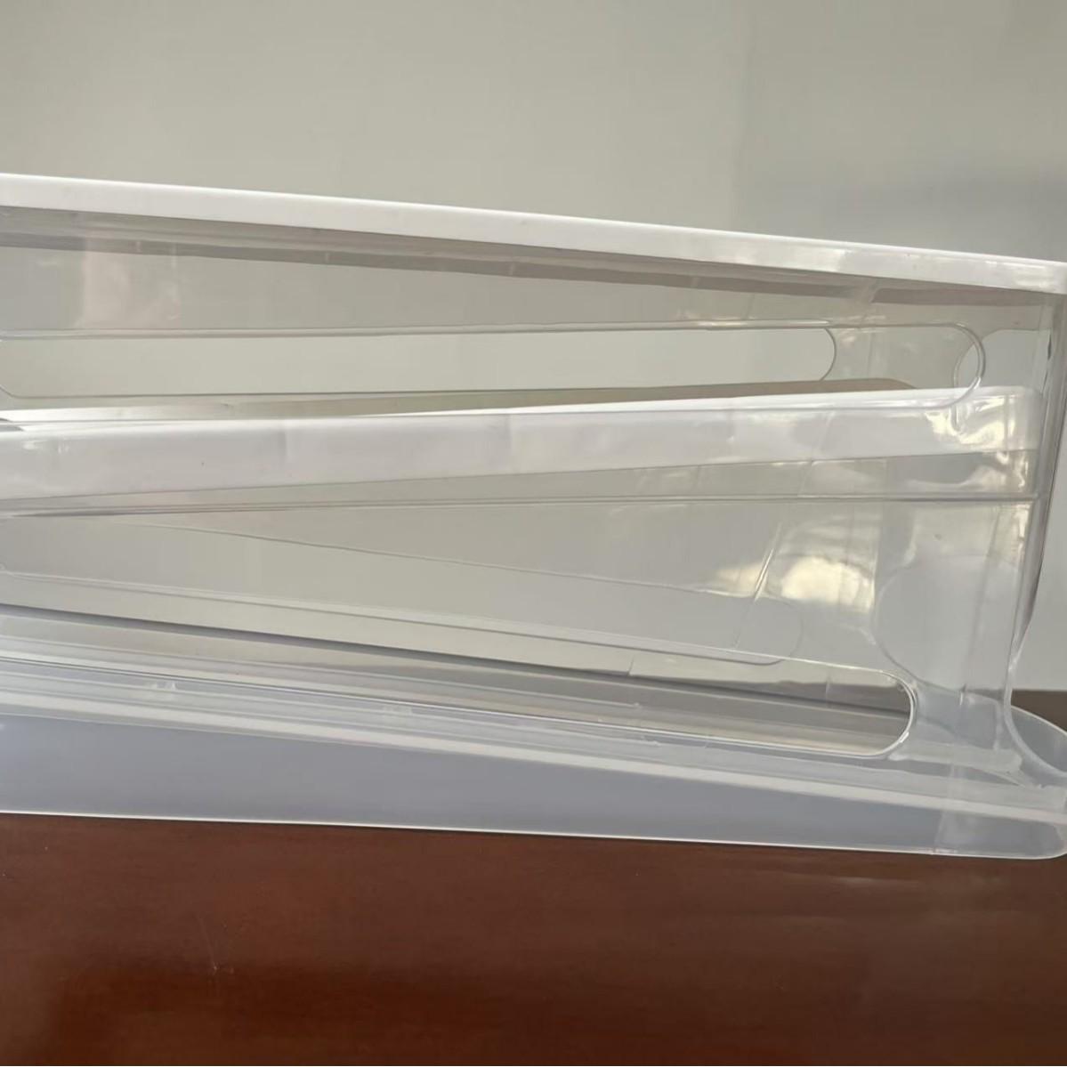 

Двухъярусный выдвижной органайзер для яиц с защитой от падения для холодильника