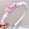 Cute Rainbow Balls Flower Hair Bands Princess Headband Sweet Plush Head Hoop Baby Girls Headwear Accessories