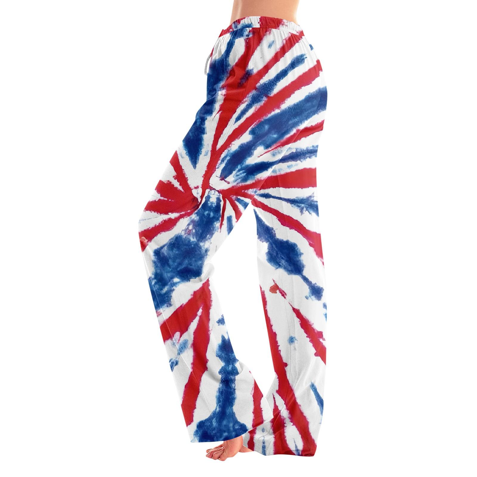 

Женские модные свободные повседневные брюки с принтом «День независимости» S