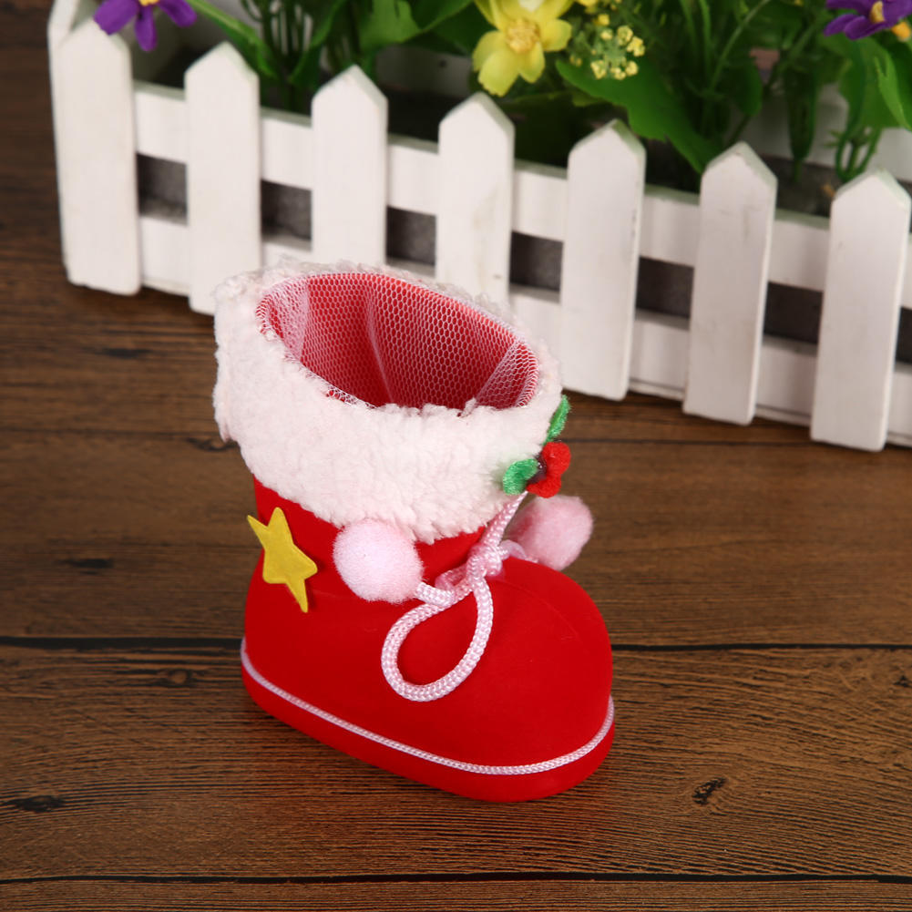 

Рождественские сапоги Флокированные сапоги Носки Подарочная коробка конфет Рождественские украшения L