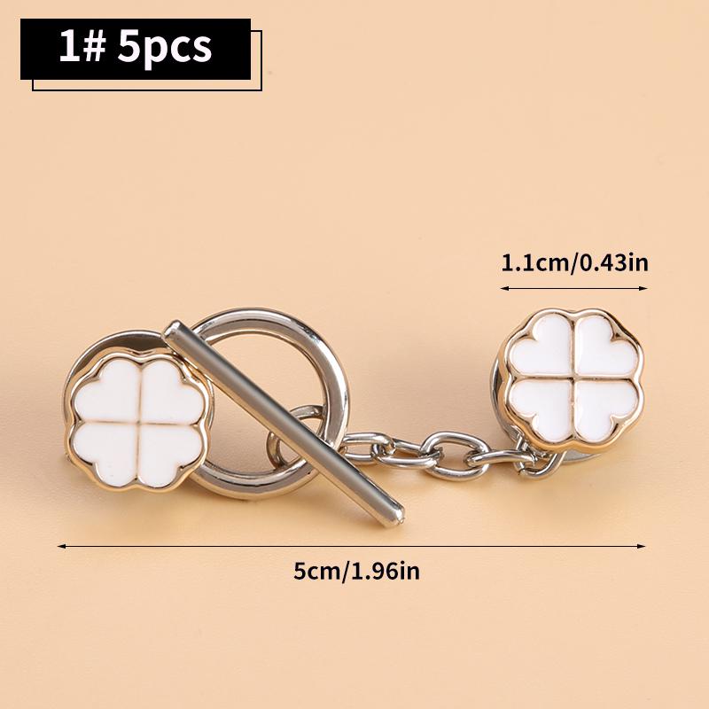 5 Sets Metal OT Button Up Clothes With No Sewing, Mother Button Up, Coat, Sweater, Cardigan, Women's Decorative Brooch Button