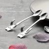6-Pack Stainless Steel Cat-Shaped Hanging Cup Spoons - Tea Coffee Stirrer - Kitchen Utensil Set