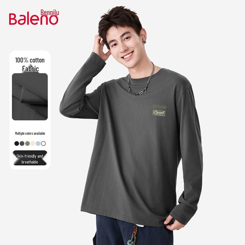 Baleno Men's Pure Cotton Long Sleeve T-Shirt