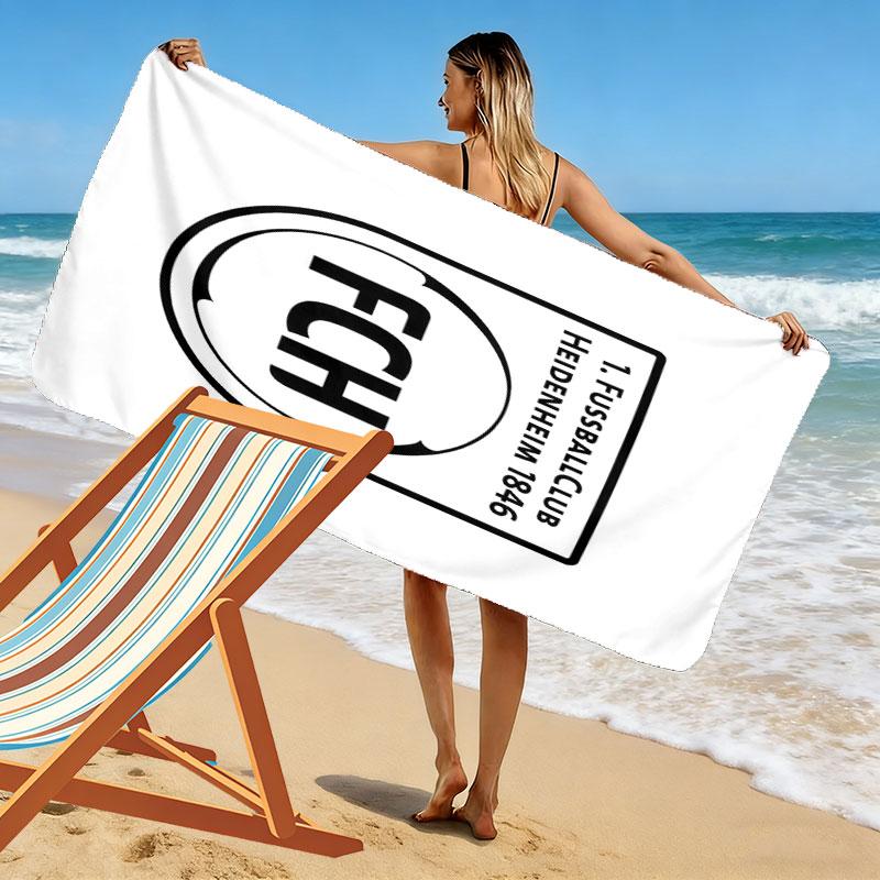 FC Heidenheim Print Beach Towel, Large Soft Quick Dry Towel for Beach Camping Swimming