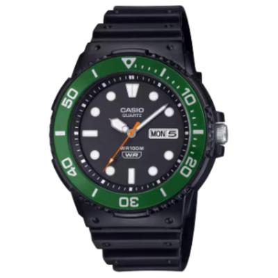 Standard Collection Quartz Movement Resin Strap Watch Unisex Black Dial MRW-230H-1E3V