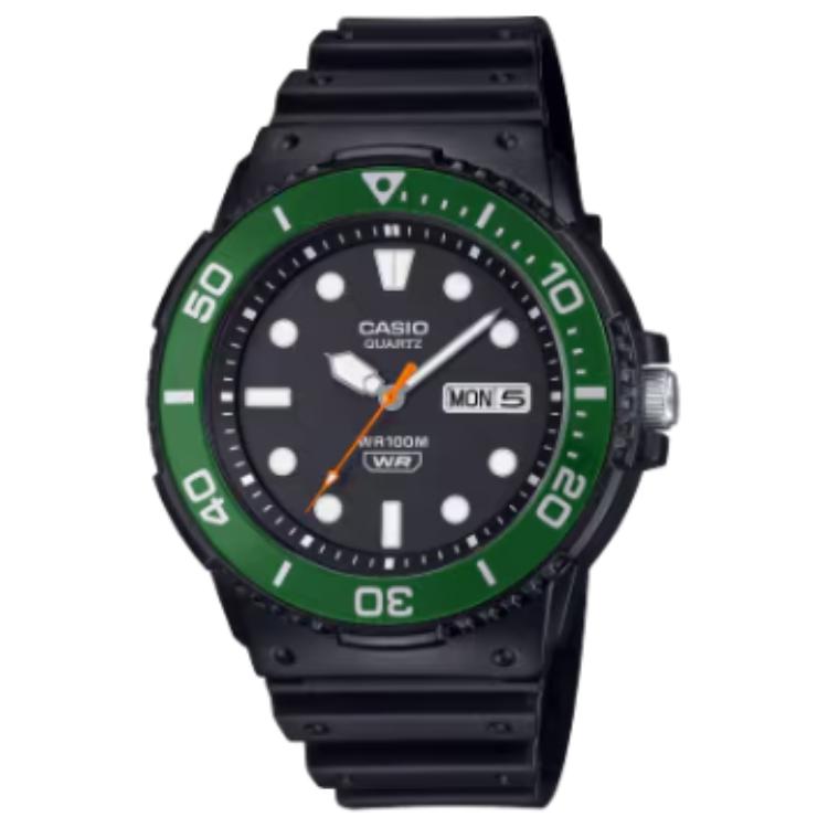 CASIO Standard Collection Quartz Movement Resin Strap Watch Unisex Black Dial MRW-230H-1E3V Black Dial