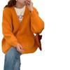 Spring, Autumn and Winter New Candy Color Solid Color Age-reducing Soft Waxy Knitted Sweater Women's Fashion Lazy Wind Knitted Cardigan