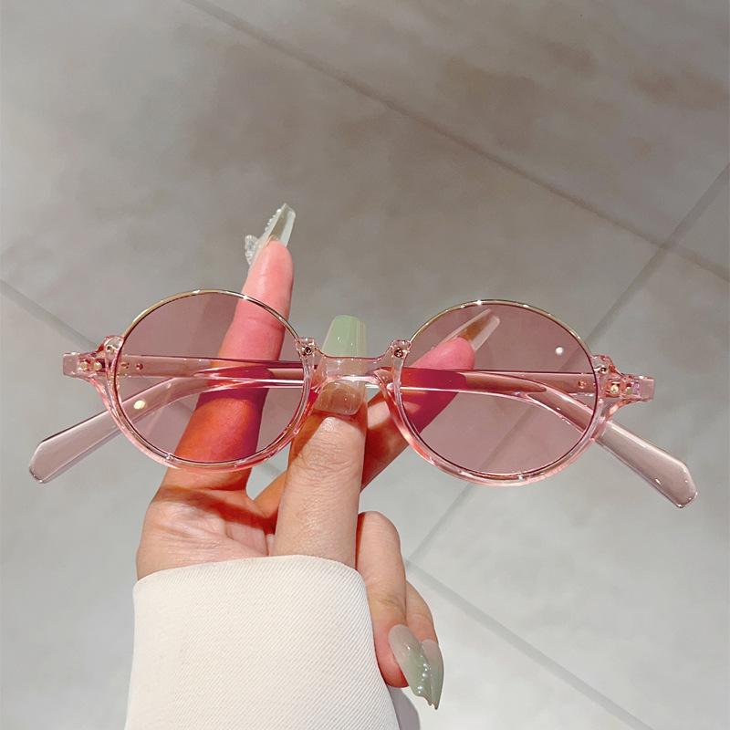 

Half Frame Round Sunglasses UV400 Protection Stylish Elegant Eyewear for Men Women Fashion Sunscreen Shades