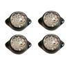 10 Pcs Mount Clear LED Rear Side Marker Light Trucks, Traile,Cab Marker, RV Marker,Marine