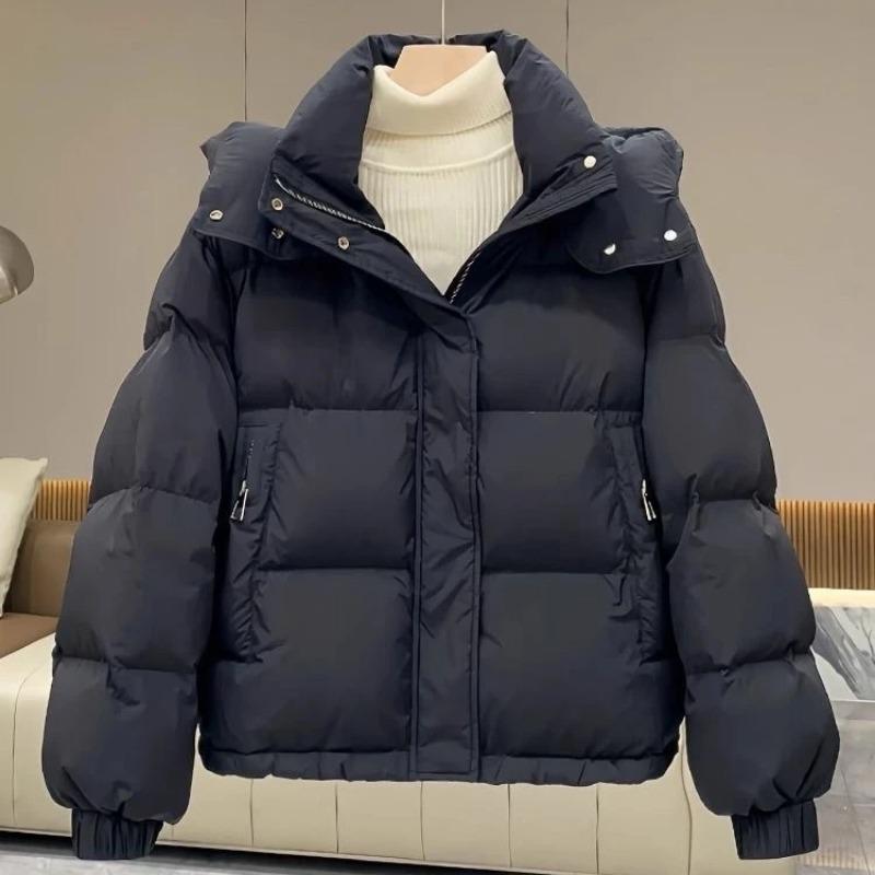 Cotton Coat Cotton Jacket for Women Small New Autumn Winter Short Loose Hooded Cotton Jacket